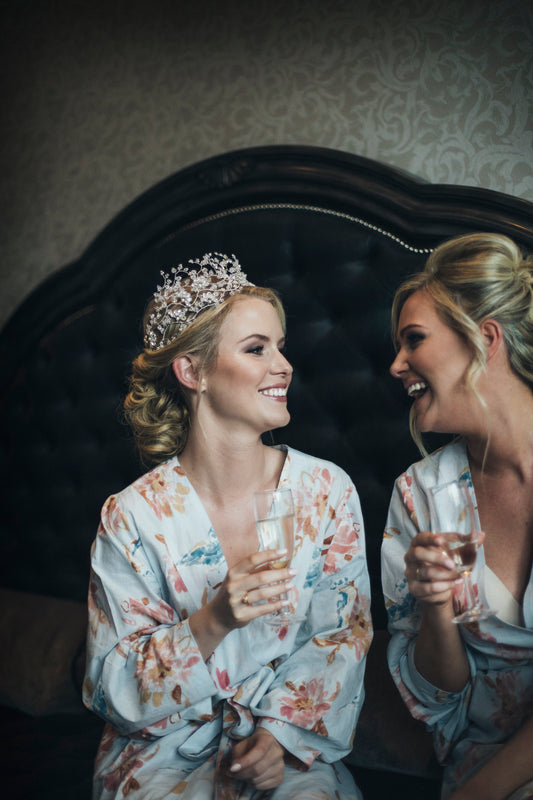 Real bride, Hermione Harbutt, blond bride, up do, hair accessories, bespoke, crystal, Swarovski, pearl, crown, garland, bespoke, Nadine, wedding gown, Tiara, grown, silver, wedding inspiration