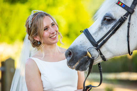 Real bride, Hermione Harbutt, blond bride, up do, hair accessories, bespoke, crystal, Swarovski, Maiden, Pipa Middleton inspired, wedding gown, Tiara, grown, silver, wedding inspiration