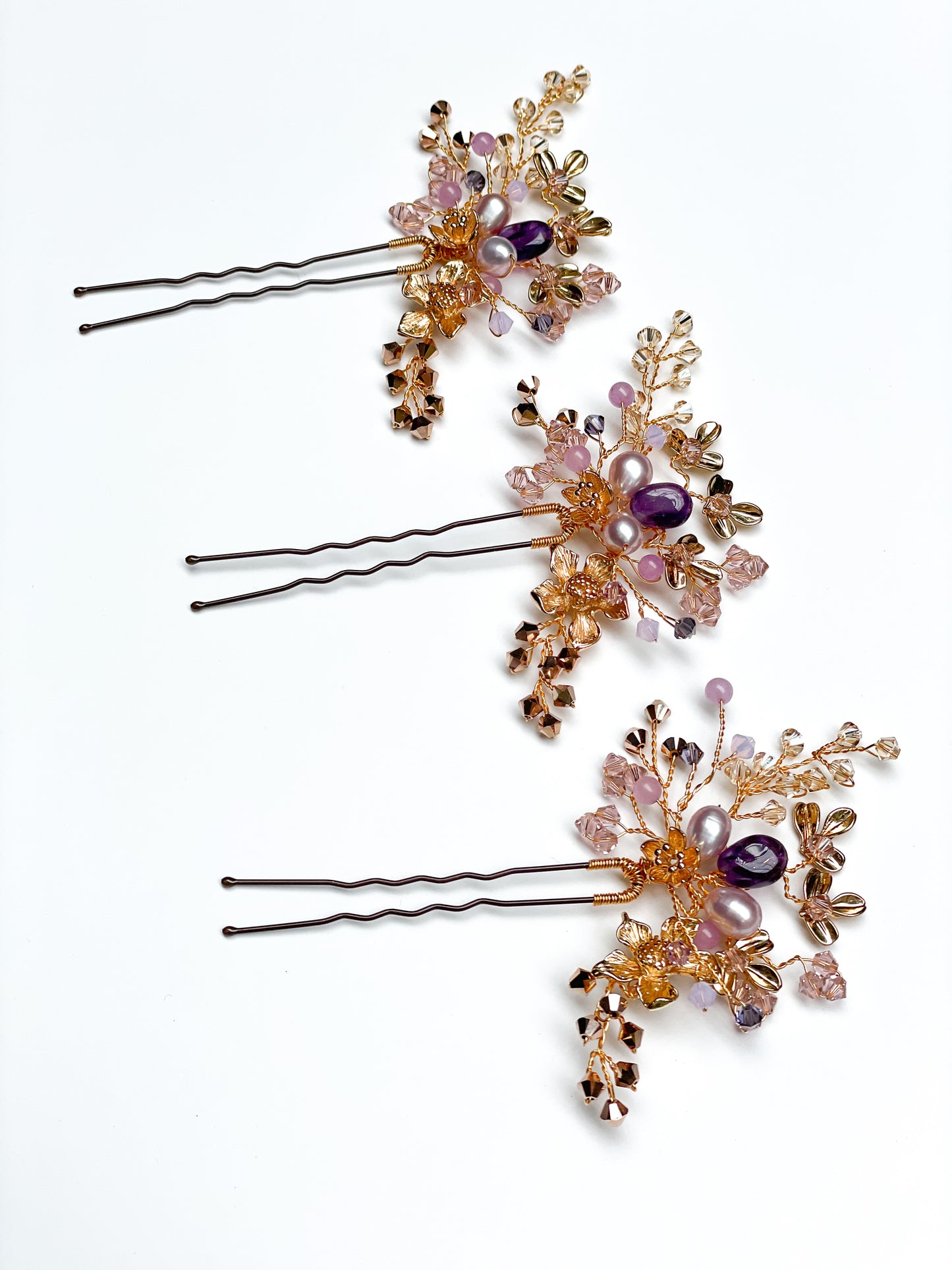 Lilac Blooms Hairpins