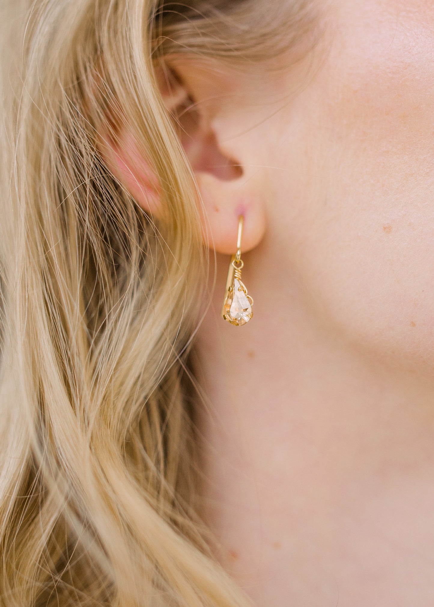 Paris Drop Champagne Earrings