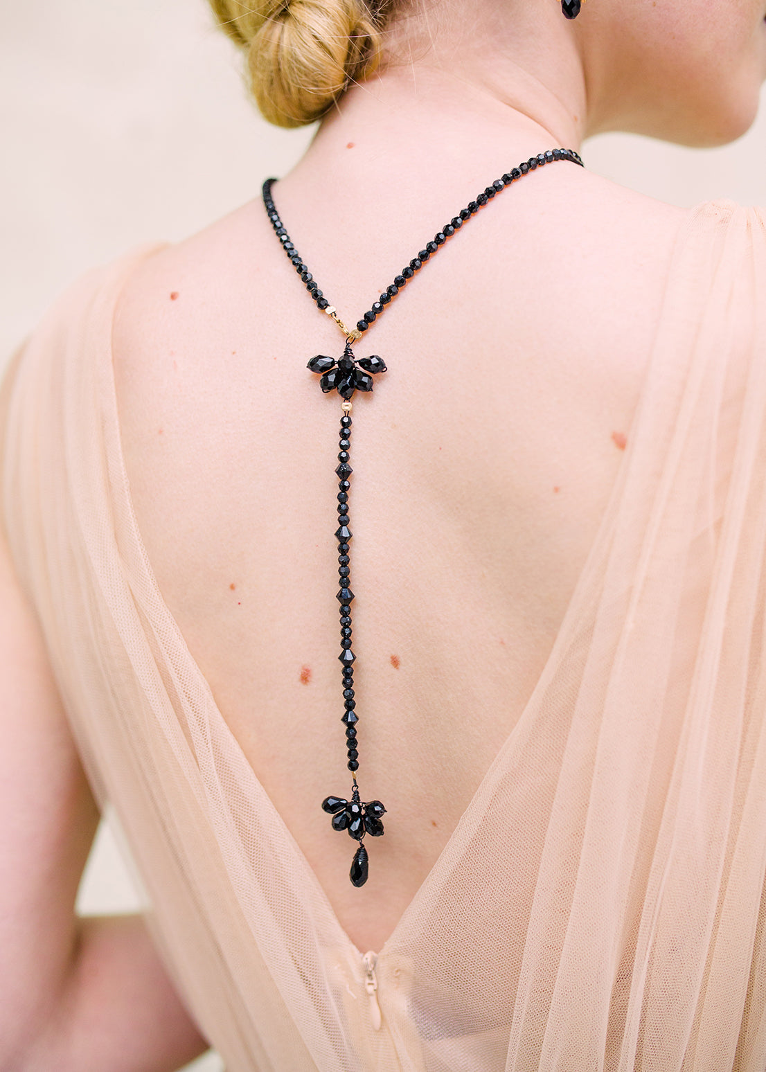 Deco Black Back Necklace