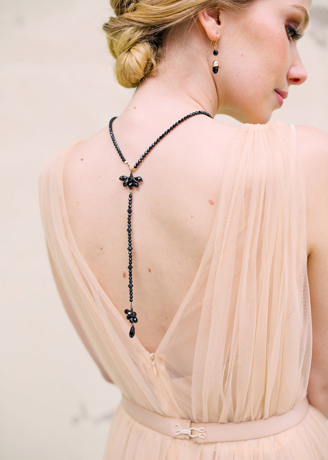 Deco Black Back Necklace