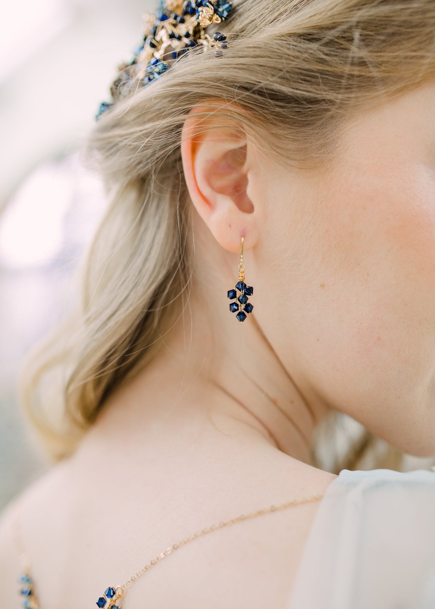 Eros Navy Earrings