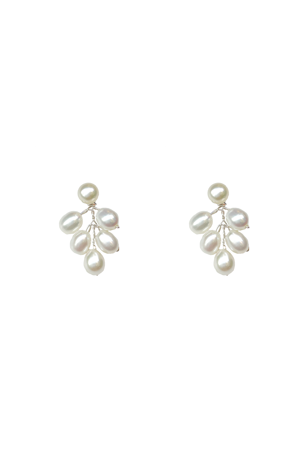 Kensington Grande Pearl Earrings - Silver