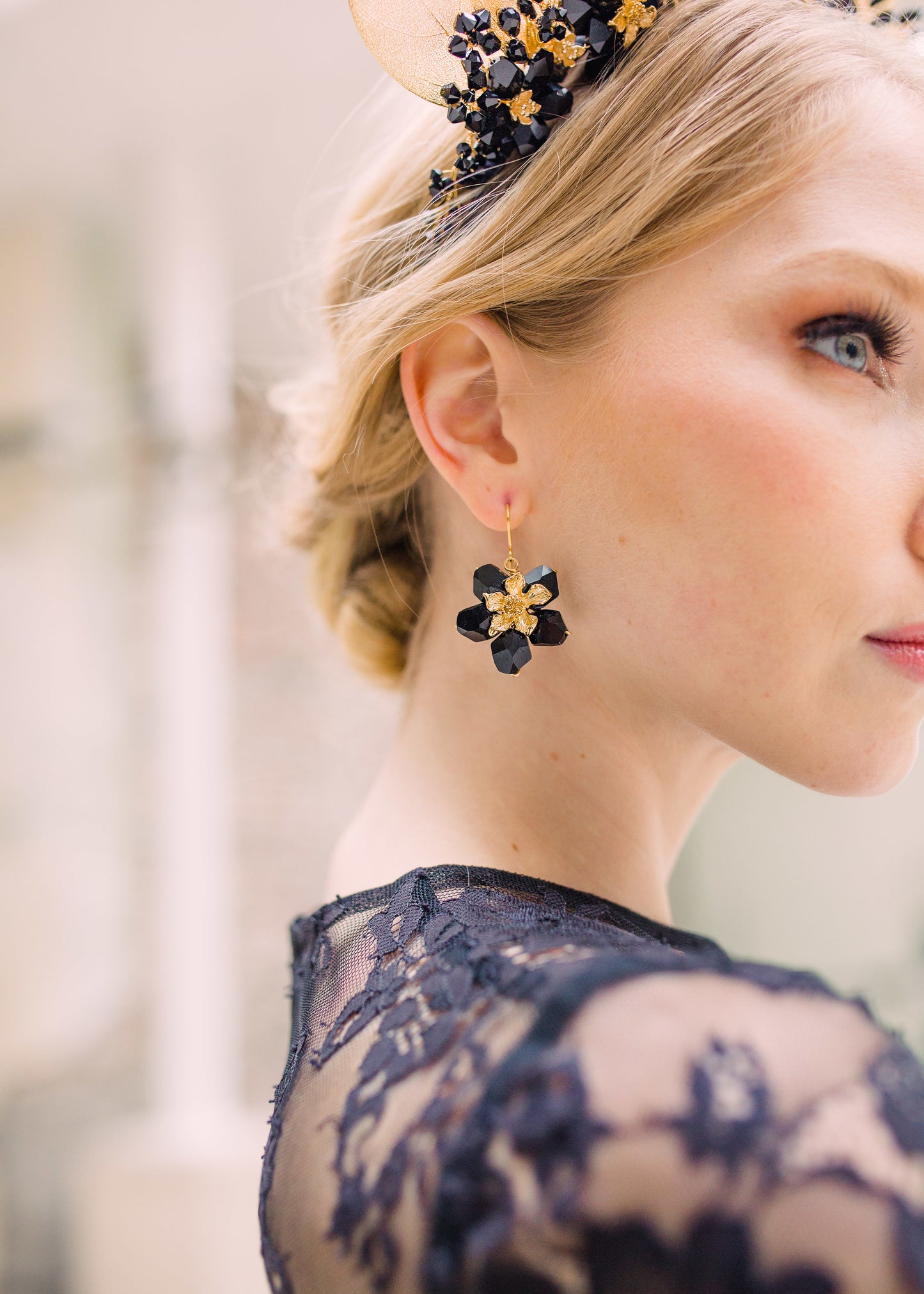 Titania Black Earrings