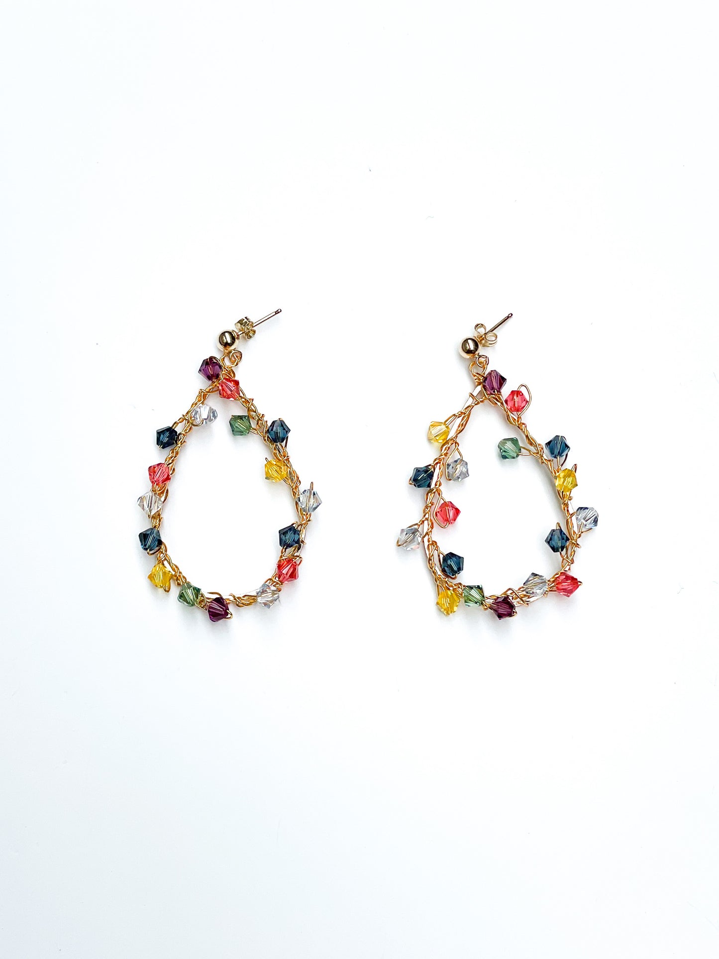 Rainbow Droplet Earrings