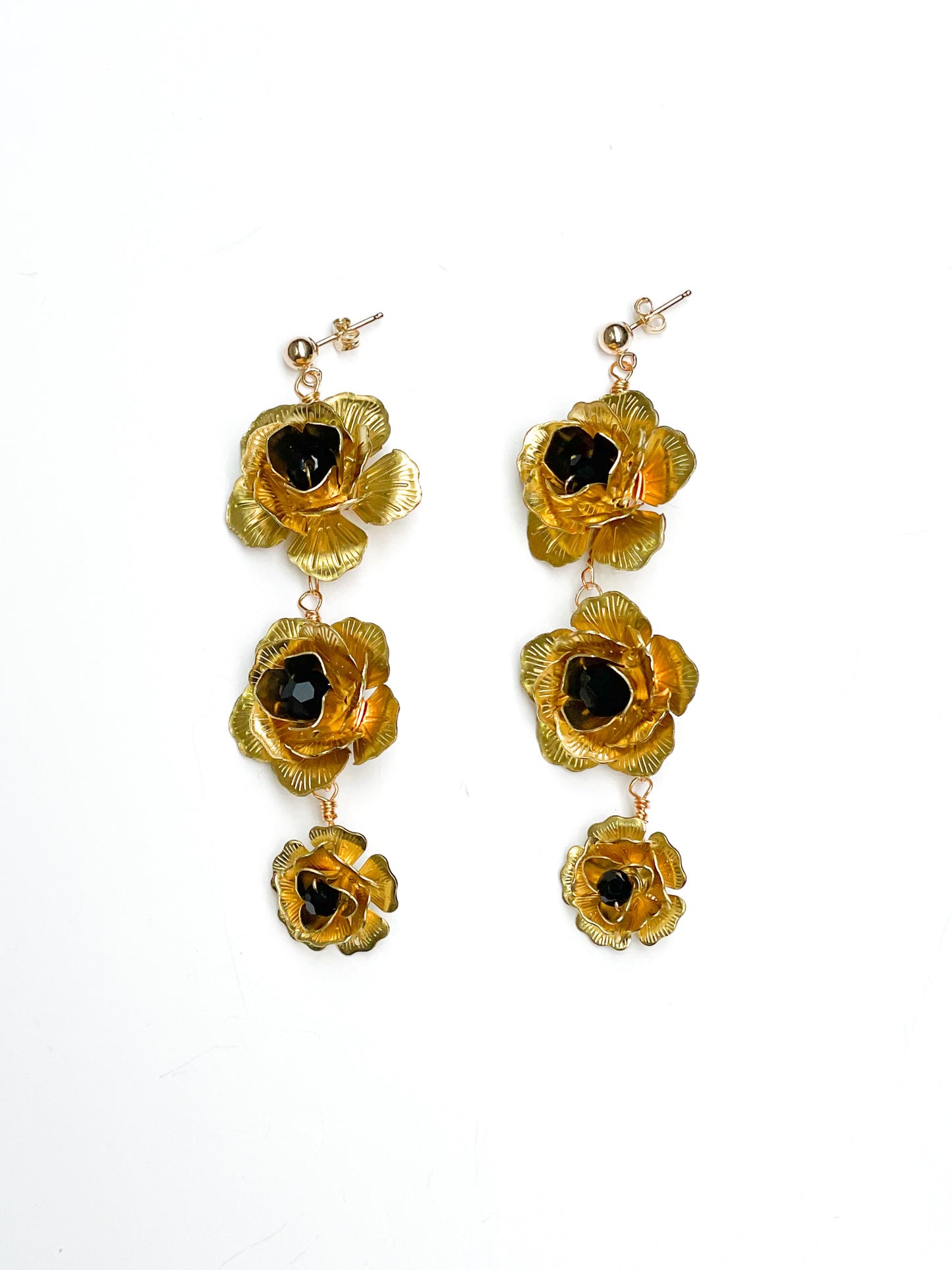 Dark Rose Earrings