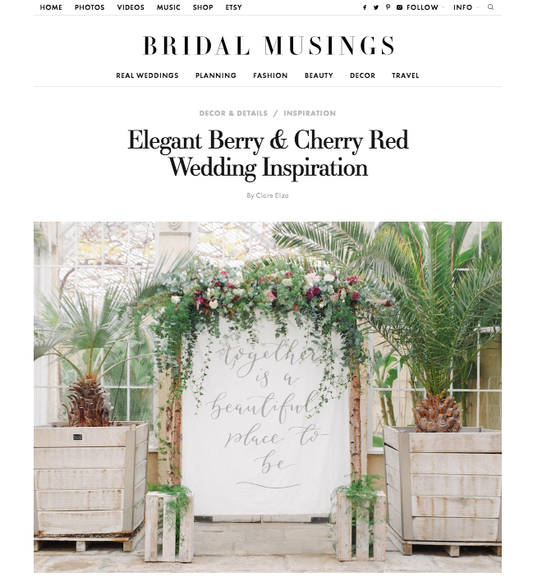 BRIDAL MUSINGS / ELEGANT WEDDING INSPIRATION