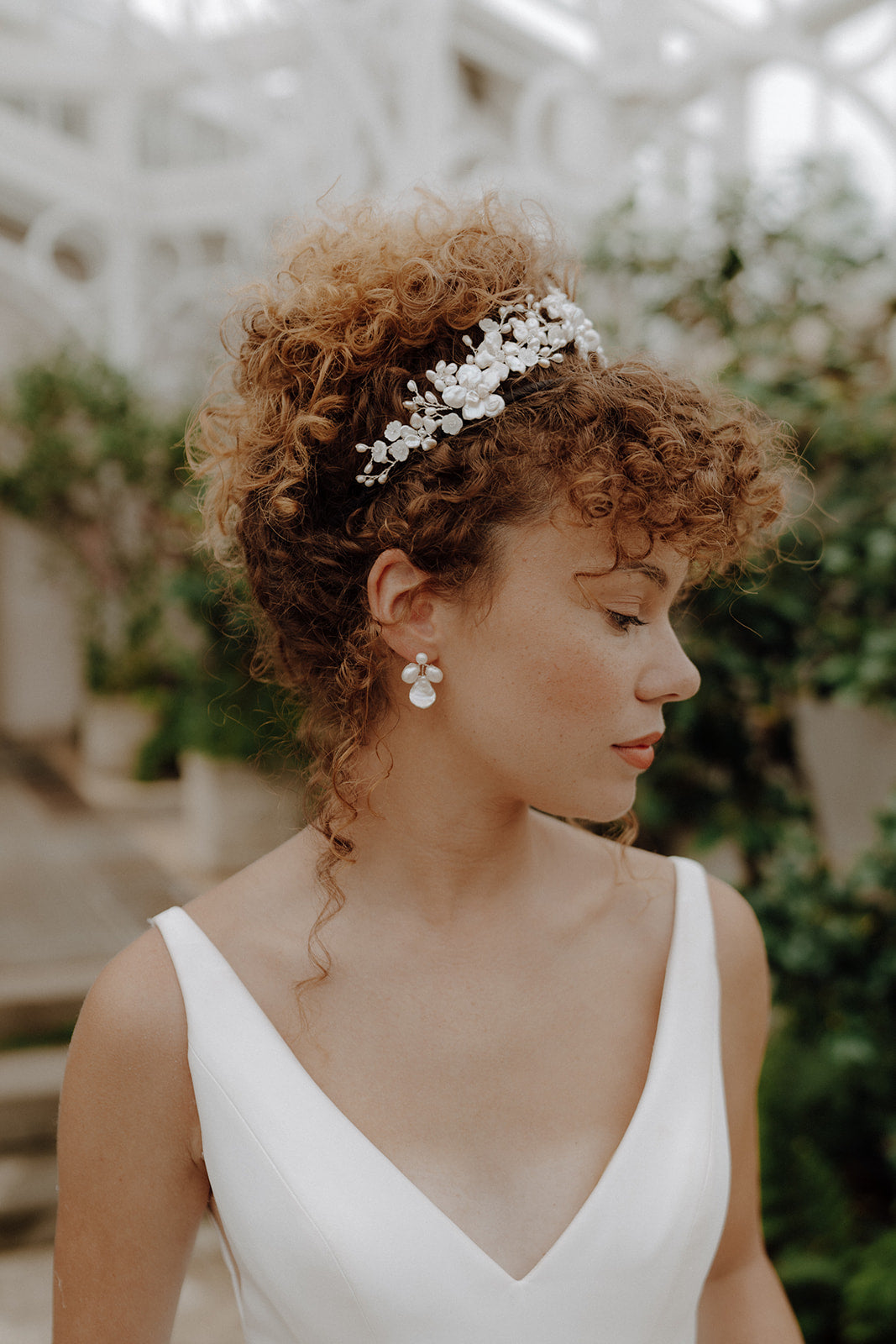 Beatrice Pearl Earrings - Silver