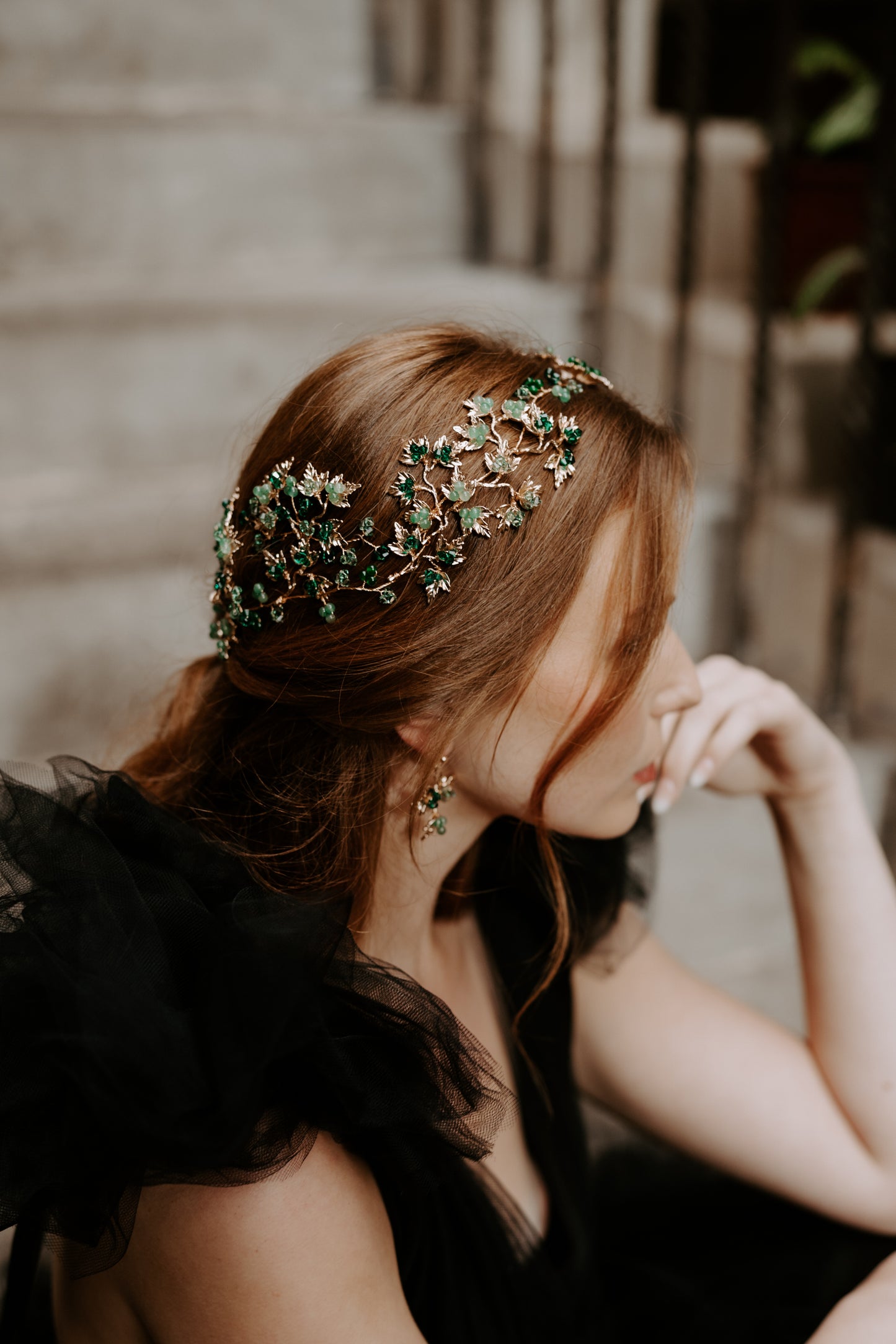 Ivy Emerald Hairpins